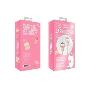 iJoy Earbuddies Unisex Earbuds Earphones Ice Cream Cone Piglet Unicorn